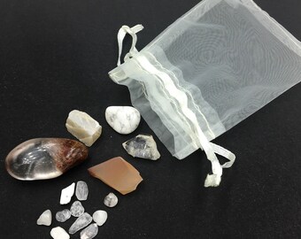 Protection & Inner Journeys (1 Set) Healing Mini Stone Set Rocks and Minerals Mineral Specimens Crystal Grid Gem Gift Stocking Stuffer