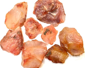 Raw Carnelian Agate Chunk (1 Single Piece) Mineral Specimen Unpolished Rocks and Minerals A-E1