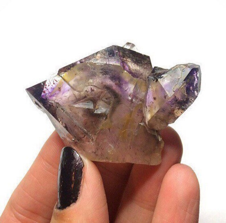 Amethyst DT Shangaan Smoky Purple Golden Red Hematite Needles Phantom Crystal Rocks and Minerals Mineral Specimen Chibuku Zimbabwe image 3