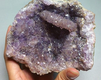 Amethyst Flower XL Stalactite Geode Nodule Crystal Cluster Cabinet Mineral Specimen Rocks and Minerals Rock Decor Morocco