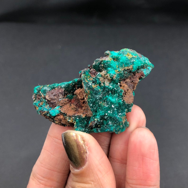 Dioptase Deep Green Mimetite Yellow Crystals Matrix Cluster Rocks and Minerals Mineral Specimen Healing Crystals Ntola Mindouli Congo image 6