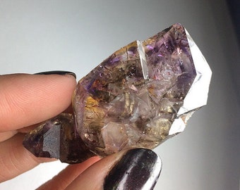 Amethyst DT Shangaan Smoky Purple Golden  Red Hematite Needles Phantom Crystal Rocks and Minerals Mineral Specimen Chibuku Zimbabwe