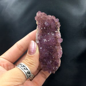 Amethyst Pinkish Purple Dusty Rose Purple Quartz Crystal Cluster Matrix Rocks and Minerals Mineral Specimen Alacam Mine Turkey image 2