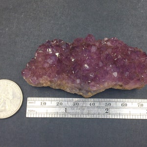 Amethyst Pinkish Purple Dusty Rose Purple Quartz Crystal Cluster Matrix Rocks and Minerals Mineral Specimen Alacam Mine Türkei Bild 6