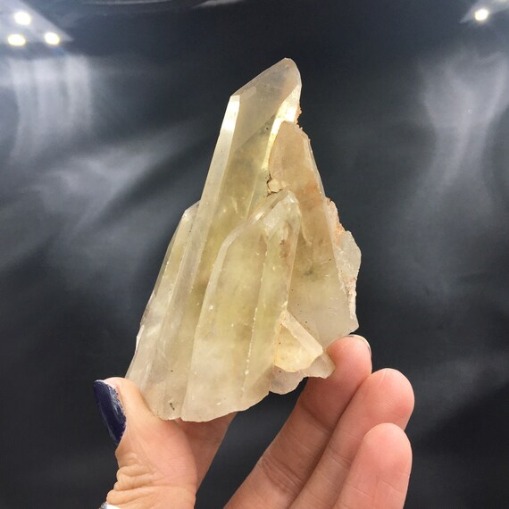 Natural Citrine Golden Yellow Quartz Crystal Cluster Unheated Etsy