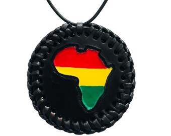 Image result for black leather framed africa medallion eighties