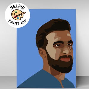 Custom DIY Groom Gift Paint Kit, Personalized Canvas Paint Kit, Wedding Idea, Sip and Paint Party, Date Ideas, Gift for him, Her Gift