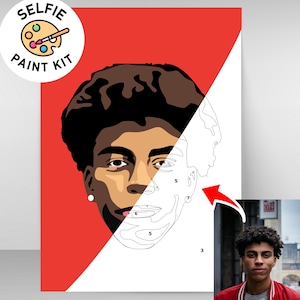 Custom Selfie Paint Kit Gift, Personalized Canvas Paint Kit, Date Night Idea, Sip Paint Party, Date Ideas, Gift for him, Her Gift