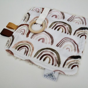 Boho Rainbow Minky Pacifier Lovie - Mini Baby Blanket