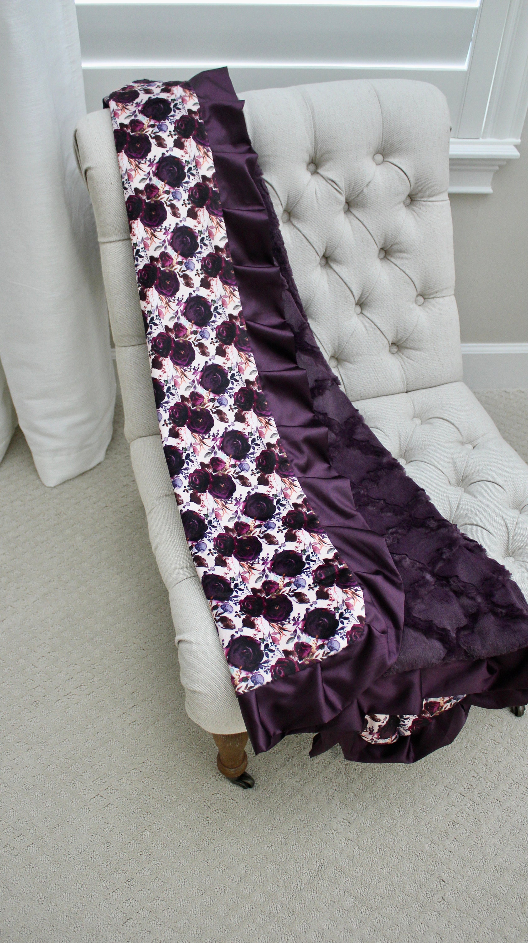 Plum Throw Blanket Etsy
