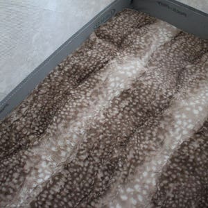 Fawn Minky Pack n Play Crib Sheet: Woodland Baby Bedding