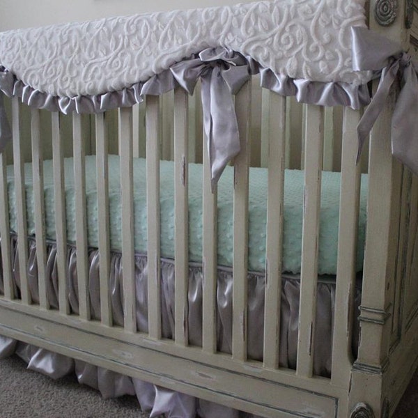 Mint Crib Bedding Etsy