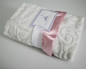 Shabby chic satin trim blanket sale