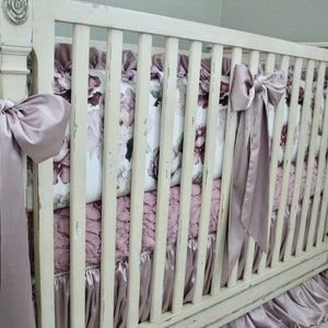 CRIB SHEET, Woodrose Embossed Demi Rose Minky Crib Sheet, Crib Bedding, Mauve Pink, Girl Nursery, Bedding, Crib Sheets, Floral