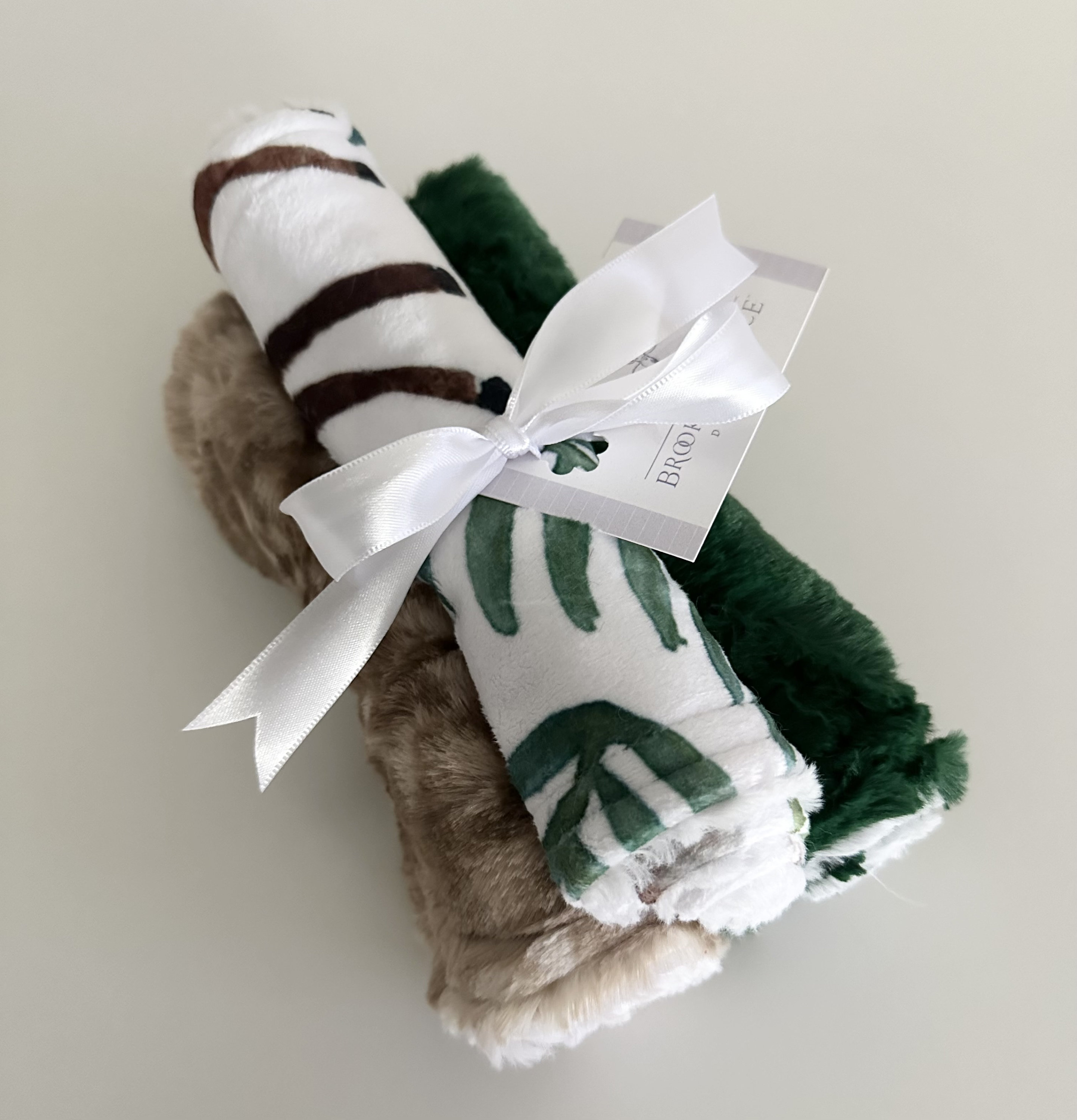 Minky Chenille Burp Cloth Set Woodland Baby Essentials