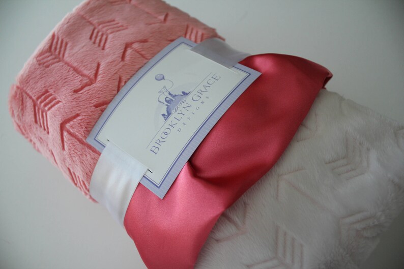 Baby Tribe Nursery Crib Bedding Aztec Tee Pee Coral and White Embossed Arrow with Coral Satin Trim Tribal