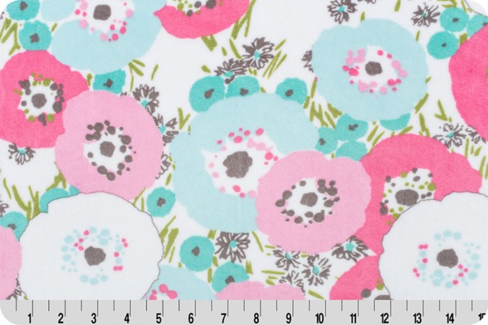 Blossom Cuddle® Hot Pink Floral Minky Blanket Crib Bedding Etsy