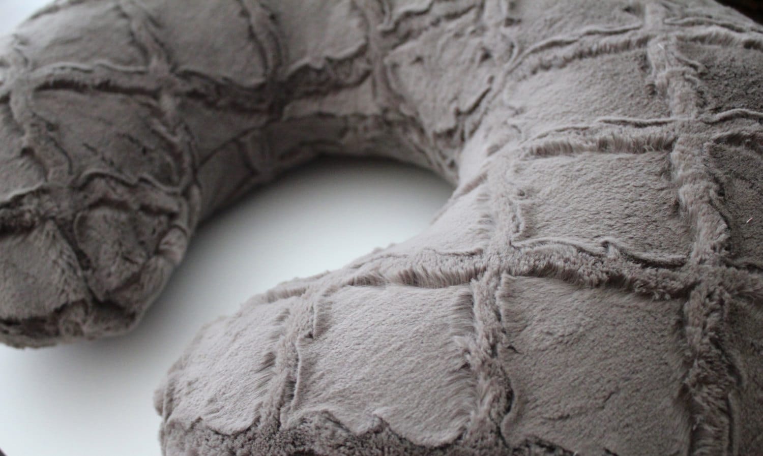 Oyster Gray Lattice Minky Boppy Pillow Cover Zipper Closure Etsy