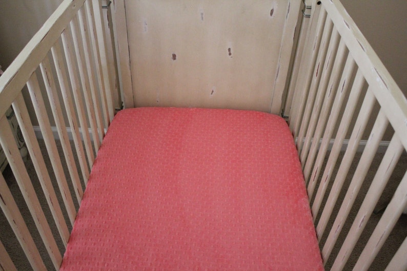 minky dot crib sheet