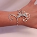 Dragonfly bracelet Silver womens gift cuff wedding elven bangle