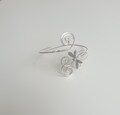Silver handmade adjustable dragonfly upper arm cuff wrap, Elven fairy, festival, boho band