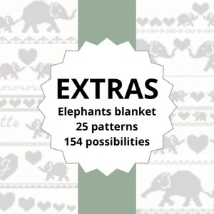 elephant pattern, chart, elephant chart, knit pattern, knit elephant, animal pattern, elephant family, animal family, knit animal, savannah image 6