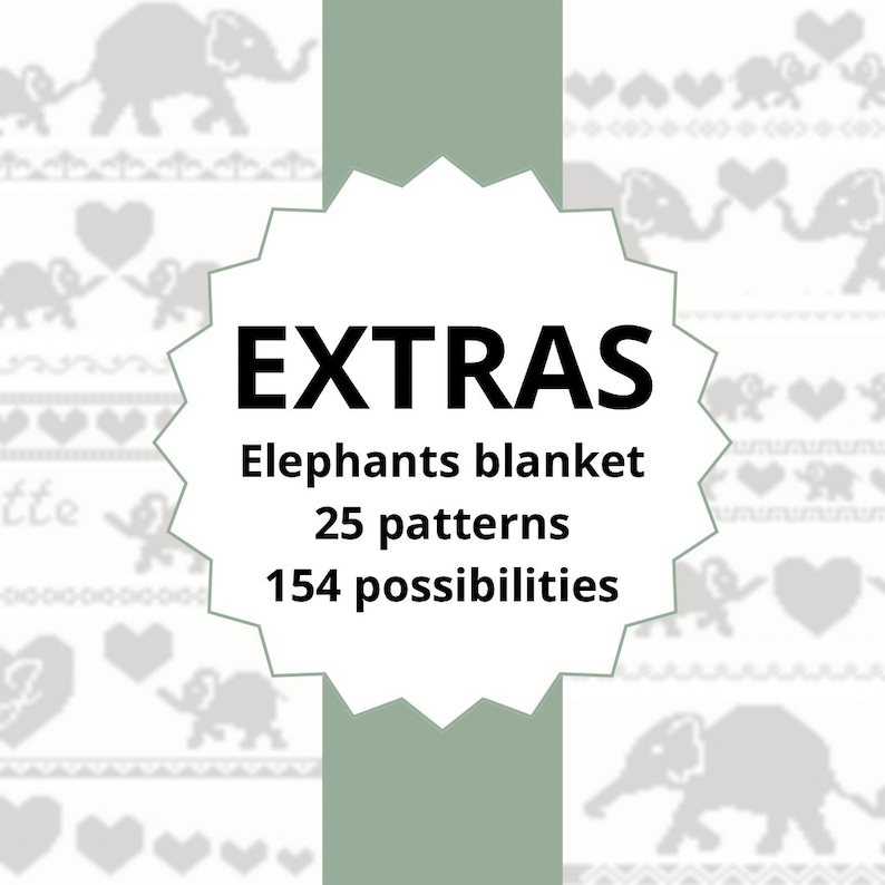 elephant pattern, chart, elephant chart, knit pattern, knit elephant, animal pattern, elephant family, animal family, knit animal, savannah image 6
