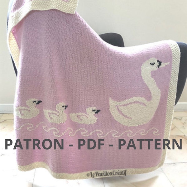 swan pattern, swan chart, knit pattern, swan pattern, animal pattern, family swan, pdf pattern, swans, pattern knit pdf, swans pdf pattern