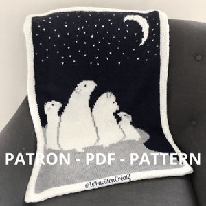 polar bear pattern, knit chart, polar bear chart, knit pattern, animal pattern, polar bear, polar bear family, pdf pattern, knit pdf pattern