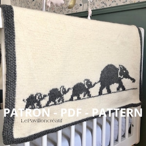 elephant pattern, chart, elephant chart, knit pattern, knit elephant, animal pattern, elephant family, animal family, knit animal, savannah image 1