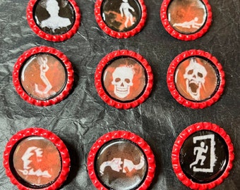 DBD Dead By Daylight Handmade Survivor Status Bottle Cap Pin Badges