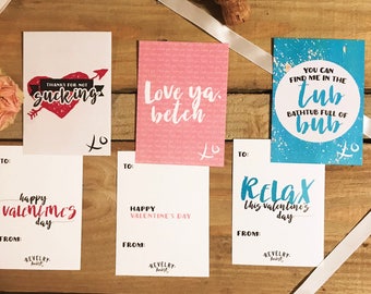 Galentine Karten / Printable / Valentinstag / Valentines / Freundin / find me in the wann / love ya betch / not lutschen / print at home