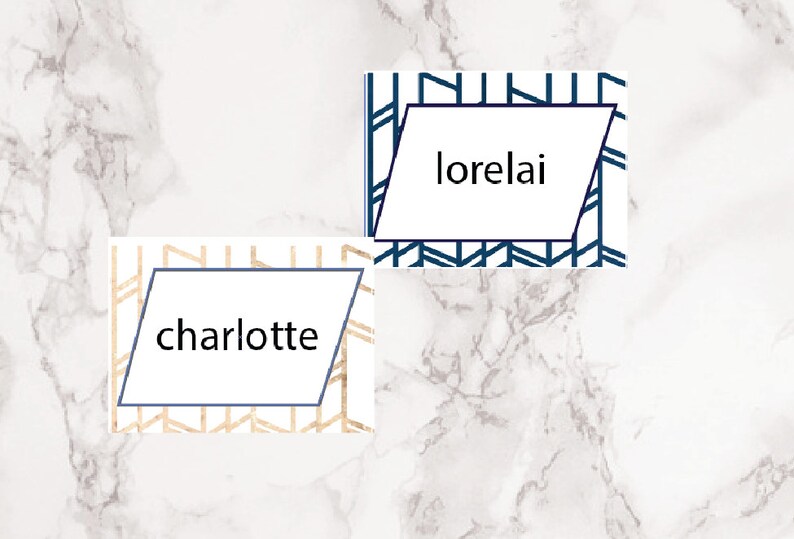 Modern Pattern Name Tags: Printable Hello Labels (digital Download) - Etsy