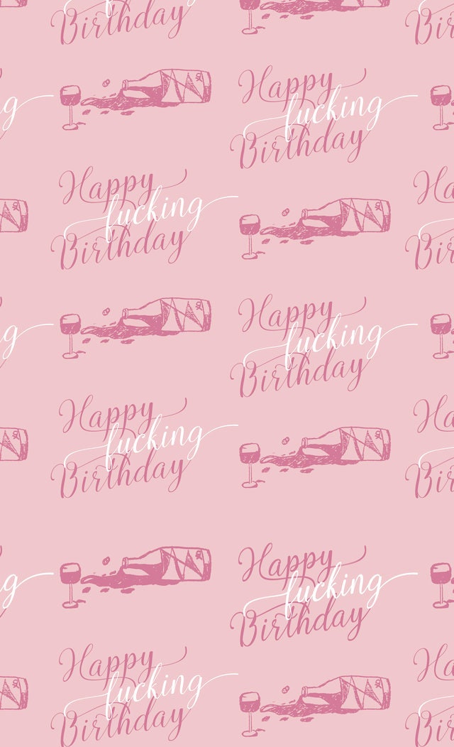LivingFancy Happy Fucking Birthday Wrapping Paper