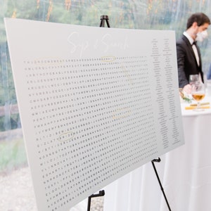 Giant Word Search Sign / Wedding Reception Game Board / Wedding Word ...