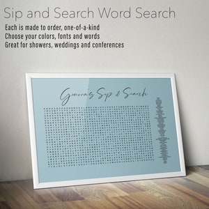 Giant Word Search Sign / Wedding Reception Game Board / image 3