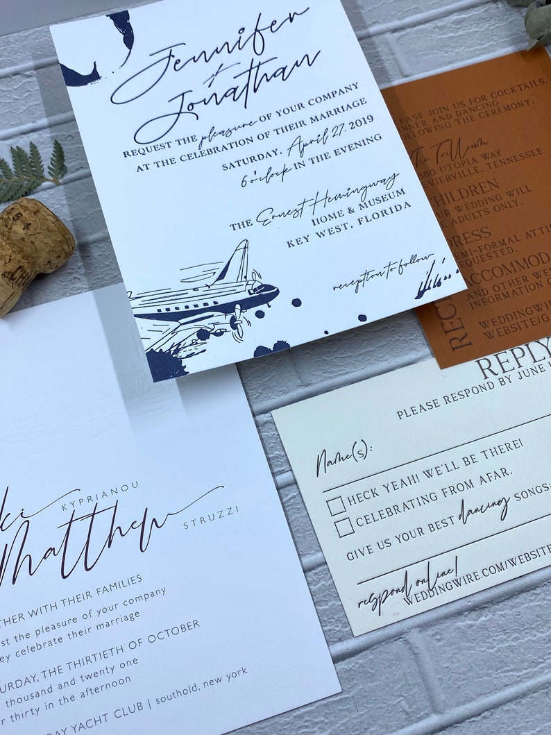 Letterpress Wedding Invitation Sample/ Letterpress Invitation image 9
