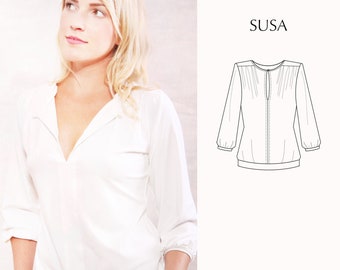 Sewing pattern eBook SUSA blouse shirt