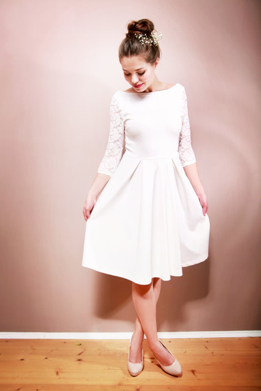 Encaje Vestidos Para Registro Civil Cortos Vestidos Para Boda