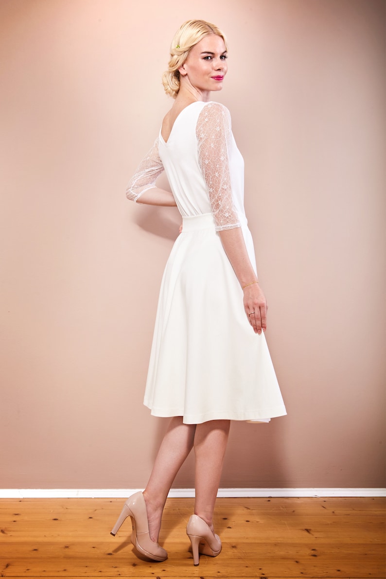 Simple bride plate skirt, short wedding skirt for wedding dress Two-piece registry office MILENA image 9