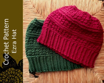 Ezra Hat: Tunisian Crochet PDF Pattern