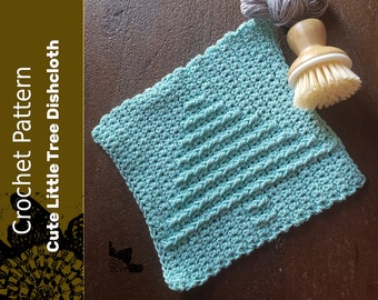 Cute Little Tree Dishcloth PDF Pattern