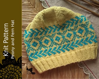 Peony and Fern Hat PDF Pattern