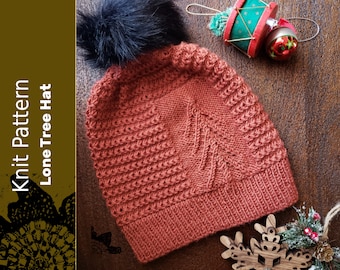 Lone Tree Hat PDF Knitting Hat Pattern