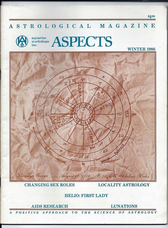 aspects a quarterly astrological magazine vol 11 no i etsy