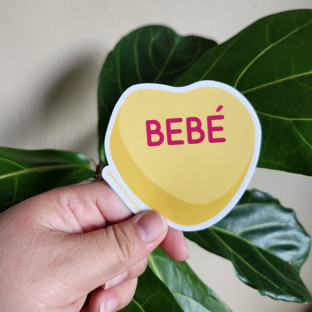 Candy Heart Bebe Vinyl Sticker Latino, Laptop Sticker, Waterproof ...