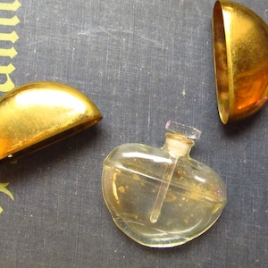 Vintae Brass Mary Dunhill Purse Perfume Flask - Mary Dunhill Perfume Bottle