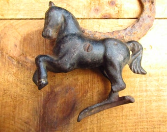 Vintage Cast Iron Horse Bank - Lame Cast Iron Horse - Metal Horse Bank