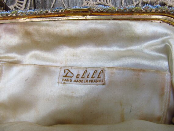 Vintage Delil Handmade Beaded Purse - Glass Bead … - image 4