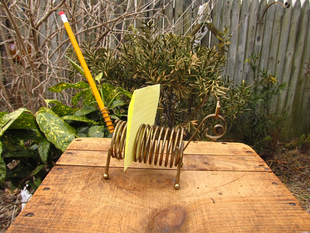 Vintage Metal Coil Letter Holder is It a Dog or Horse or Etsy